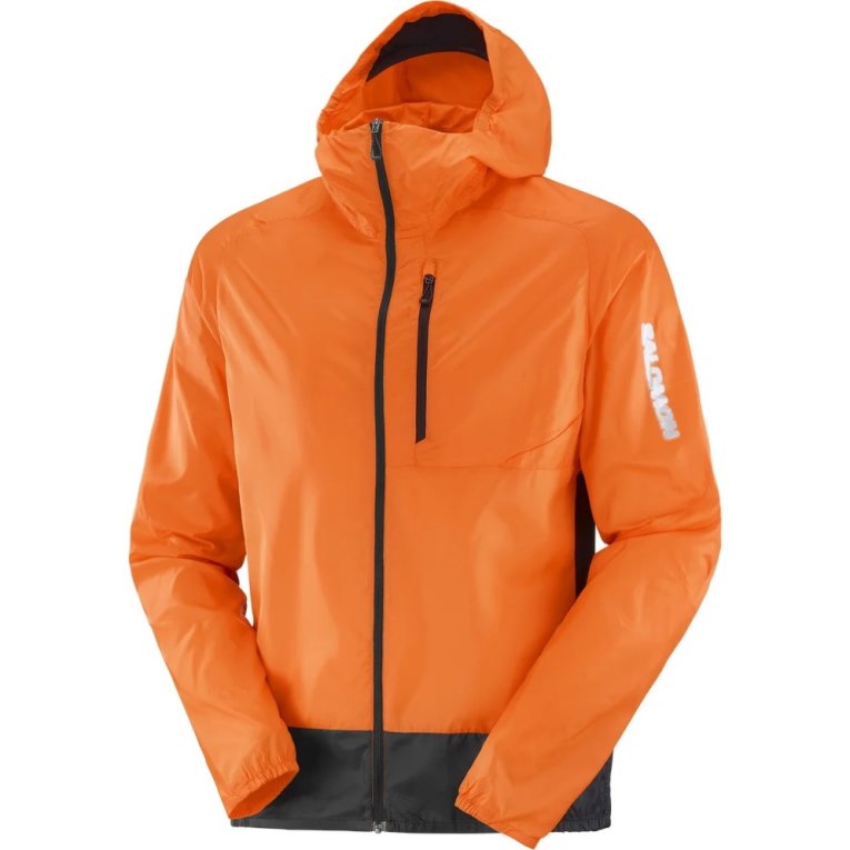 Orange Salomon Bonatti Cross Men's Windbreaker | PH 38051V